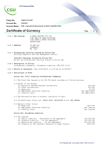 Certificate of Currency Pest And  Building Page1